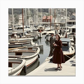 The Old Marina ~Reimagined by Hall-O-Gram Creations, HallOGram Creations, HallOGramCreations, hallogramcreations, hallogram creations 3 Canvas Print