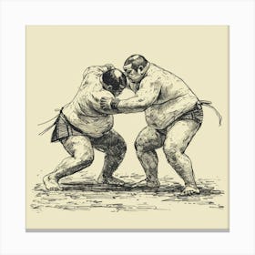 Sumo Wrestling 2 Canvas Print