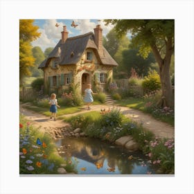 Little House In The Woods Canvas Print