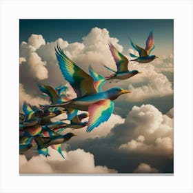 Flock Of Birds Canvas Print