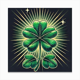 Tattoo Four Leaf Clover 1 Canvas Print