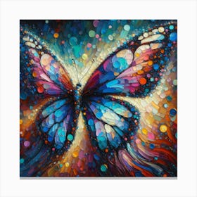 Modern Abstract Colourful Butterfly Canvas Print