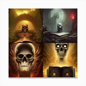 Skulls And Skeletons Canvas Print