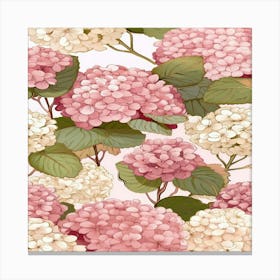 Pink Hydrangeas Canvas Print