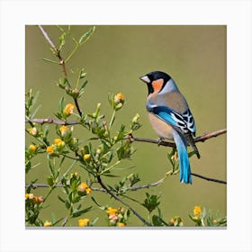 Bird Perched On A Branch 1 Canvas Print