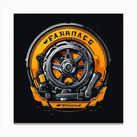 Logo Vector Mechanic Car Repair Automotive Tools Service Garage Wrench Gear Maintenance (4) Canvas Print