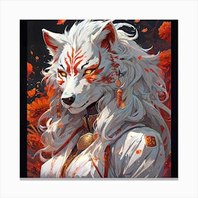 Wolf Art, Person art, shinobi wolf, animal Person, Canvas Print
