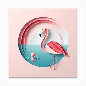 Minimalist, Flamingo Canvas Print