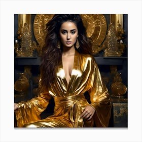 golden robe Canvas Print