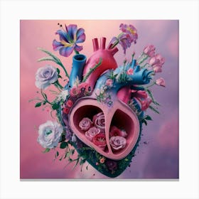 Heart Of Flowers Canvas Print