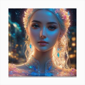 Beautiful Girl In The Water 1 Canvas Print