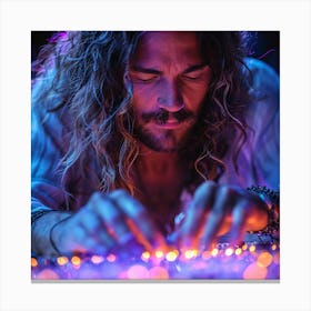 Man With Long Hair Canvas Print