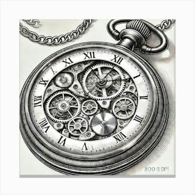 Pocket Watch Canvas Print