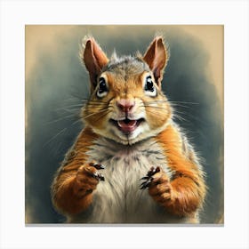 Squirrel Print Canvas Print