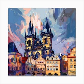 Prague Cityscape 2 Canvas Print