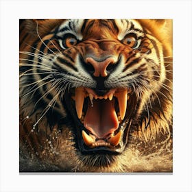 Tiger Roaring 1 Canvas Print