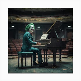 Joker At The Piano Canvas Print