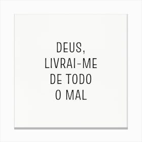 Deus è bom 1 Canvas Print