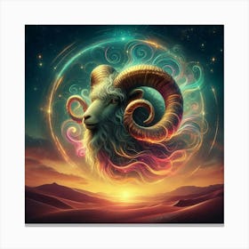 Ram Zodiac 4 Canvas Print