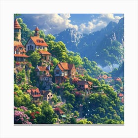 Fairytale Village 1 Canvas Print