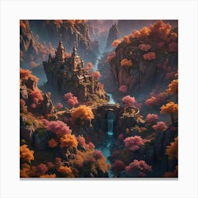 Castle In The Mountains Canvas Print