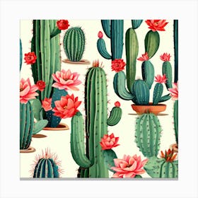 Cacti Art Canvas Print