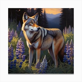 Wolf In The Wild Canvas Print