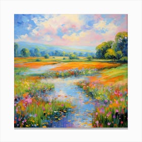 Stream In The Meadow Canvas Print