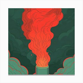 Fire From A Can Canvas Print