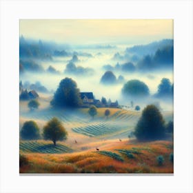 Misty Landscape Canvas Print