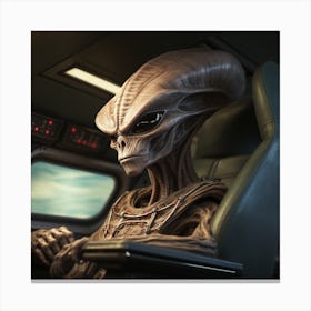 Aliens In Space Canvas Print