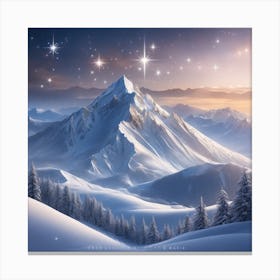 Christmas In The Mountains Canvas Print