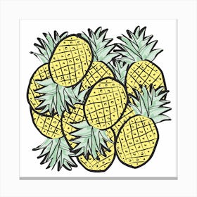Cuddling Pineapples Canvas Print