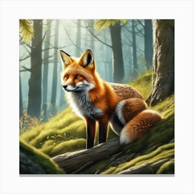 Red Fox In The Forest 70 Canvas Print
