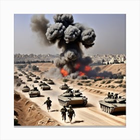 Iraqi Army Tanks 1 Canvas Print