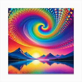 Psychedelic Spiral Painting Canvas Print