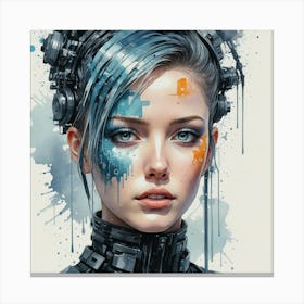 Futuristic Girl 4 Canvas Print