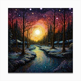 Fairy Winter Landscape 1 Canvas Print