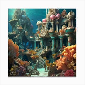 Underwater Castle Canvas Print