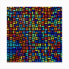 Geometric Colorful Square Rectangle Canvas Print