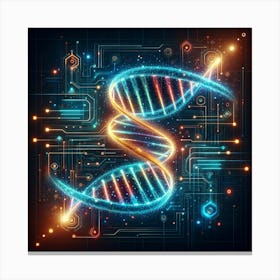 DNA Double Helix - 3 Canvas Print