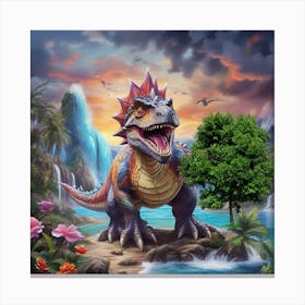 Dinosaur Painting 1 Canvas Print