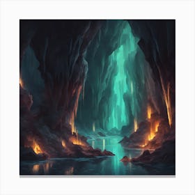 Fantasy Caves Canvas Print