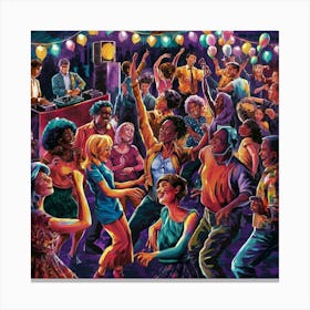 A Vibrant And Lively Illustration Of A Dance Party Vnivajzvtk65gashh8unpa H8xouh0hqyur4fmx Lp2tq (1) Canvas Print