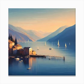 Of A Lake Canvas Print