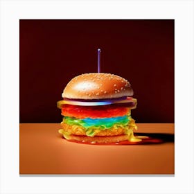 Rainbow Burger Canvas Print