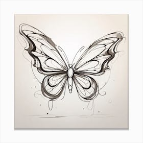 Butterfly Picasso style 4 Canvas Print