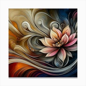 Abstract Flower Painting 10 Canvas Print