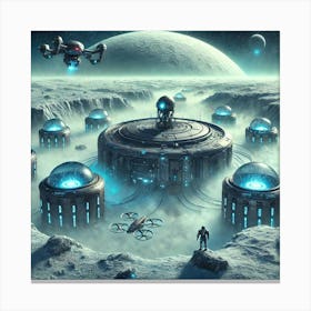 A Sci Fi Depiction Of The Stealth Perimeter Defens Canvas Print