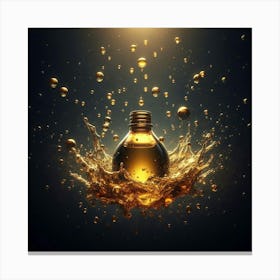 Light Bulb Splashing Water Canvas Print